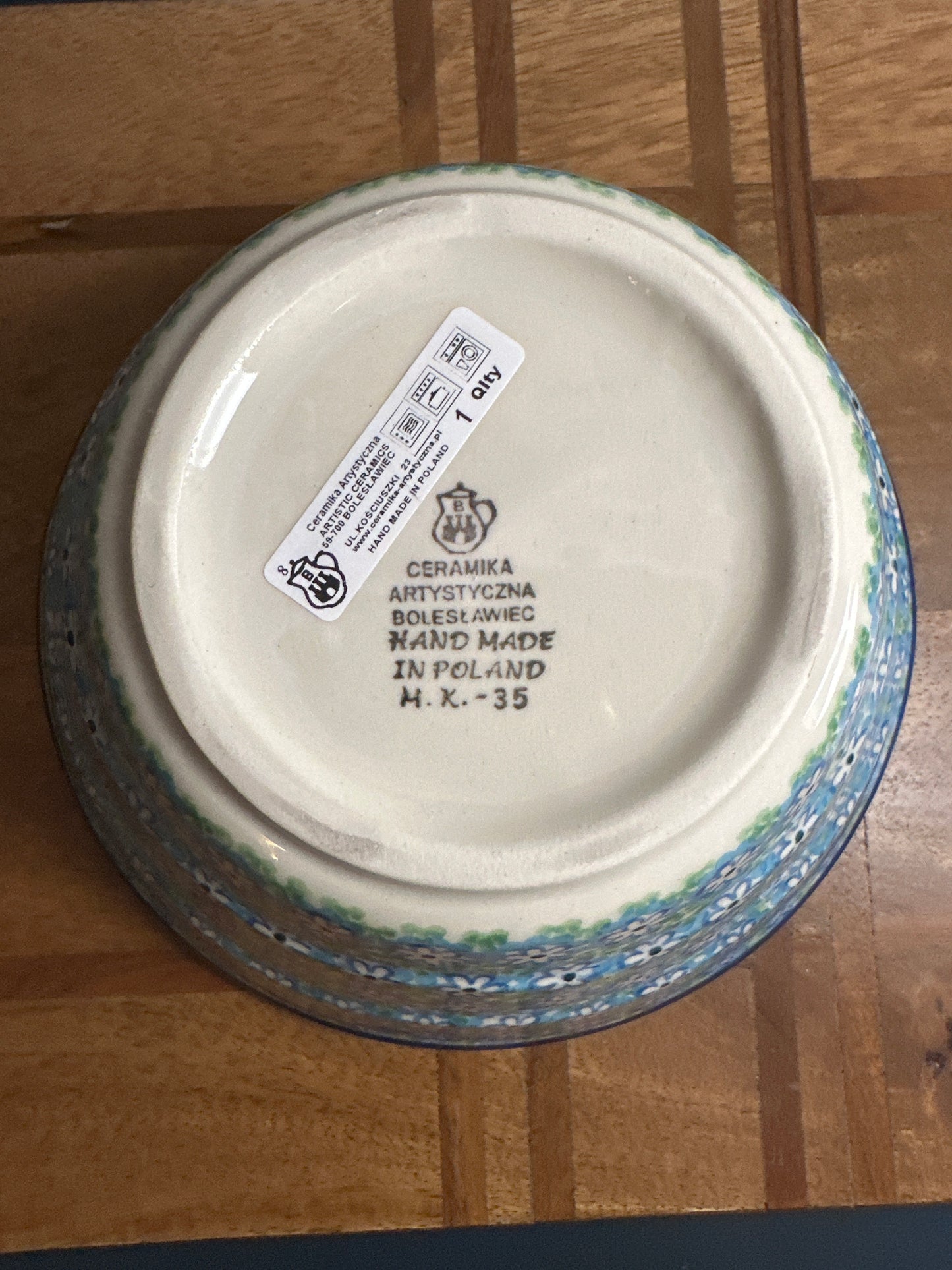 Ceramika Artystyczna Polish Pottery,  Sea Daisy Wavy Bowl