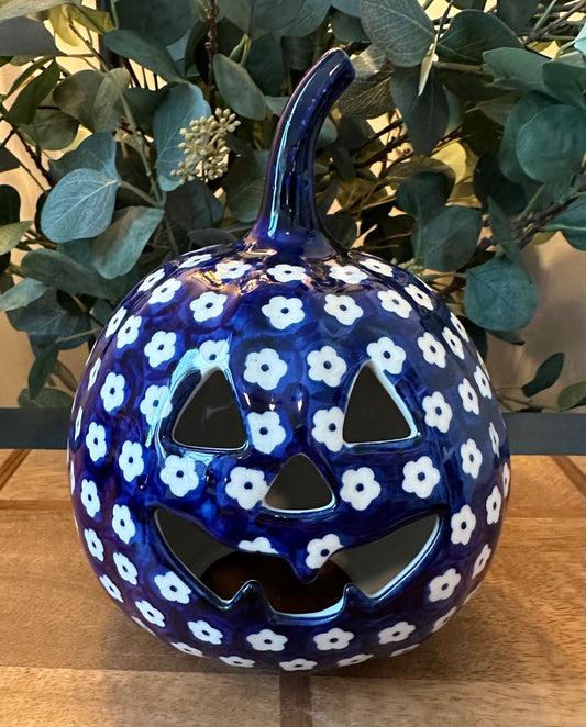 Manufaktura Polish Pottery, Simple Daisy, Jack O' Lantern Luminary