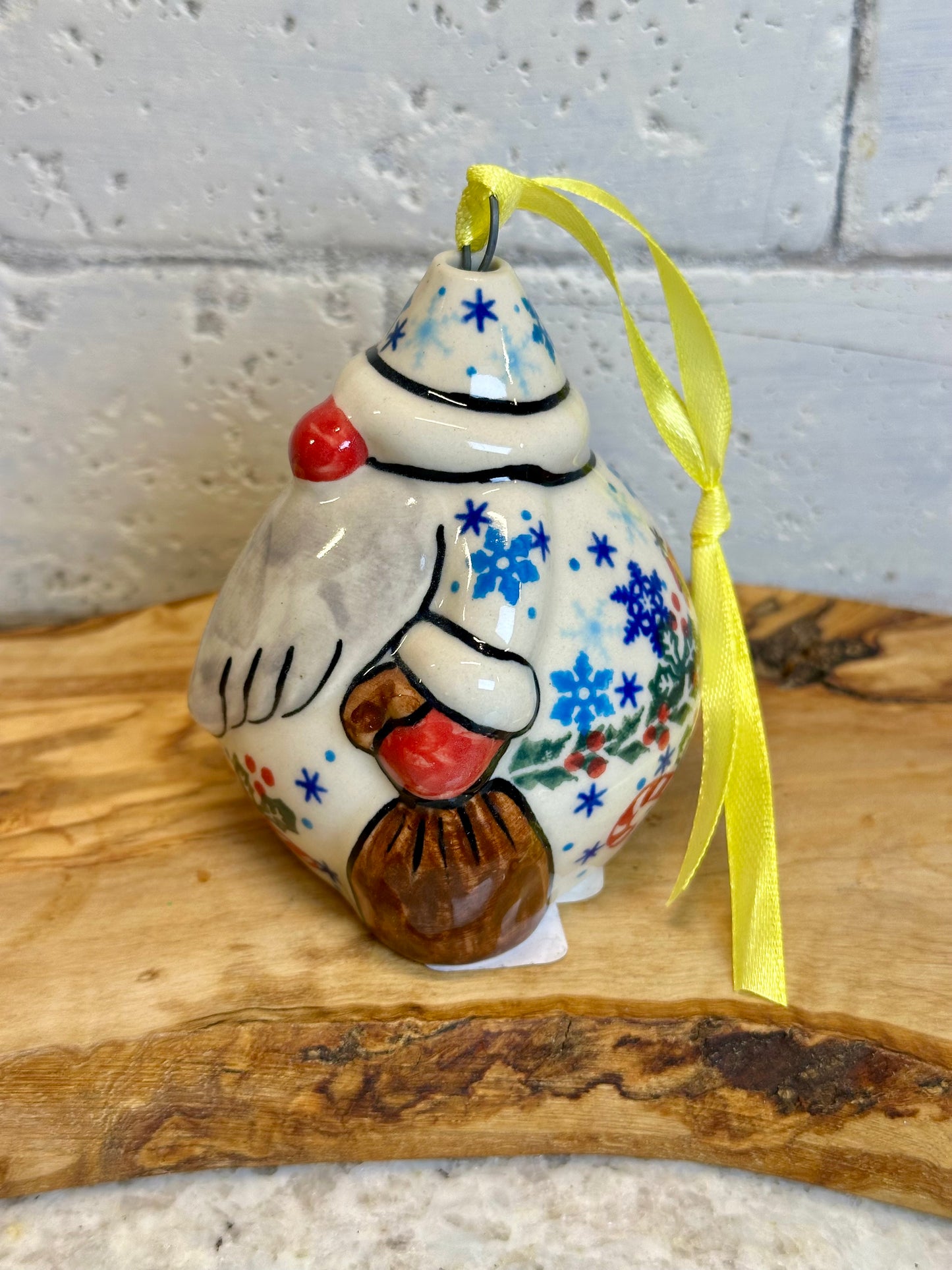 Vena, Candycane and Holly, Chubby Santa Ornament