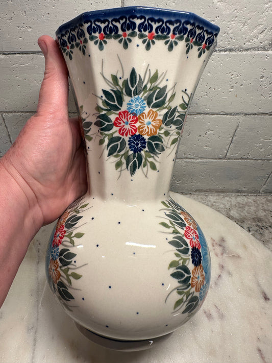 Andy Polish Pottery, Unikat Large Preowned Flowered Vase
