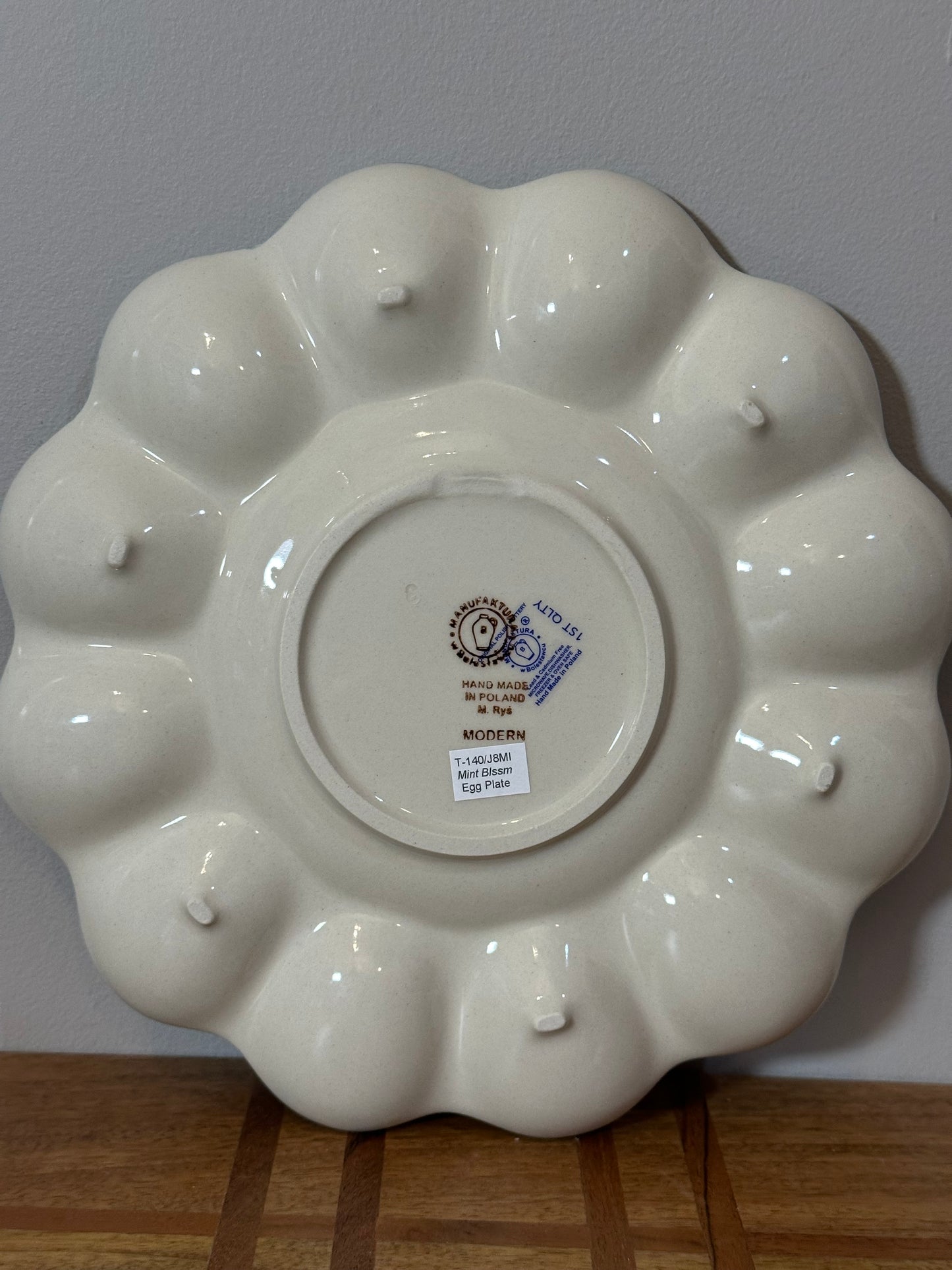 Manufaktura, Mint Blossom, Egg Plate