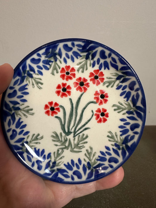 Ceramika Artstyczna, Red April Showers, Coaster/Mini Plate