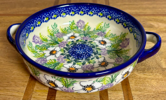 Kalich, Art Level A, White & Purple Flower, Baker with Handles