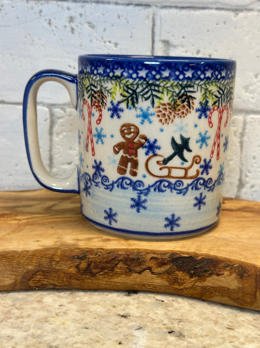 Vena, Sledding Gingerbread with Candy Canes, Straight Mug