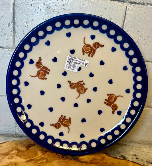 Kalich,2Q Brown Dachshund, Plate 7.5"