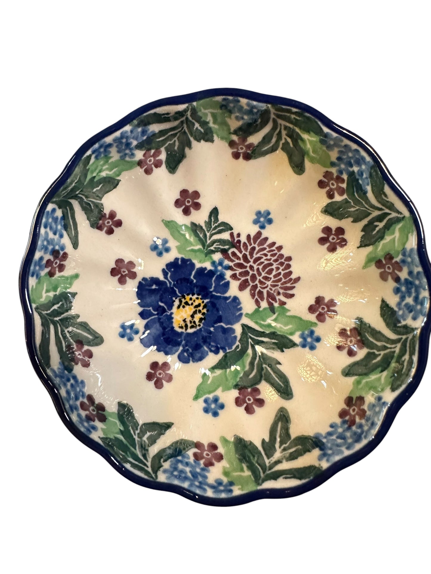 Ceramika Artystyczna, Byzantium Bliss, Scalloped Small Bowl 4.5"