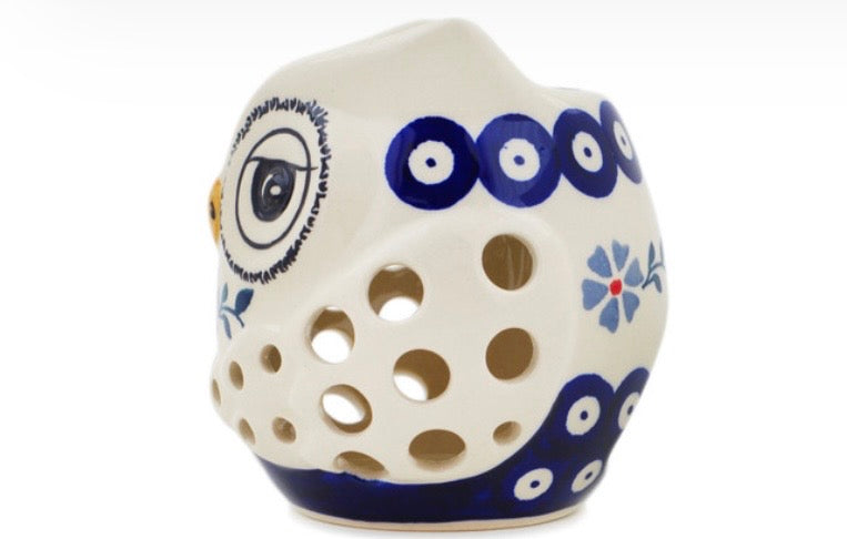 Manufaktura, Blue Violet/Forget Me Not, Luminary Owl Figurine/Wax Warmer