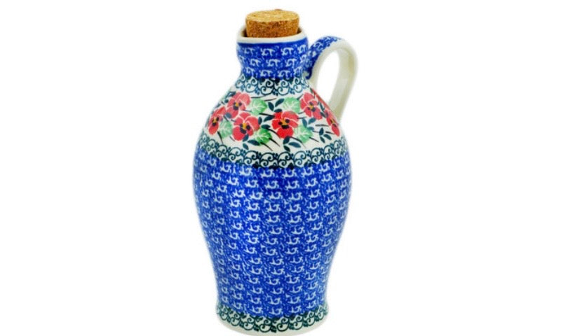 Ceramika Artystyczna, Red Pansy, Bottle