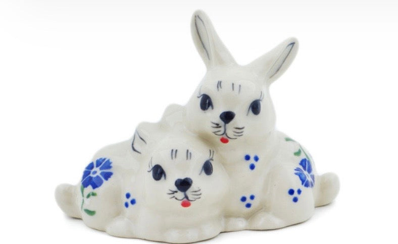 Bona, Blue Bursts, Bunny Figurine