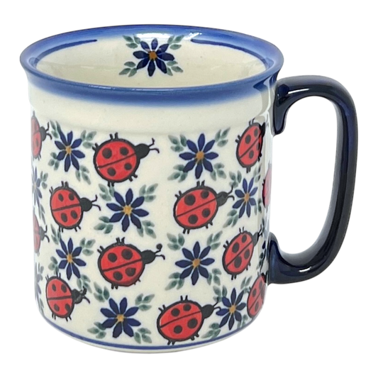 Mug, Straight Mug, 14 oz in "Lovely Ladybugs" by Andy