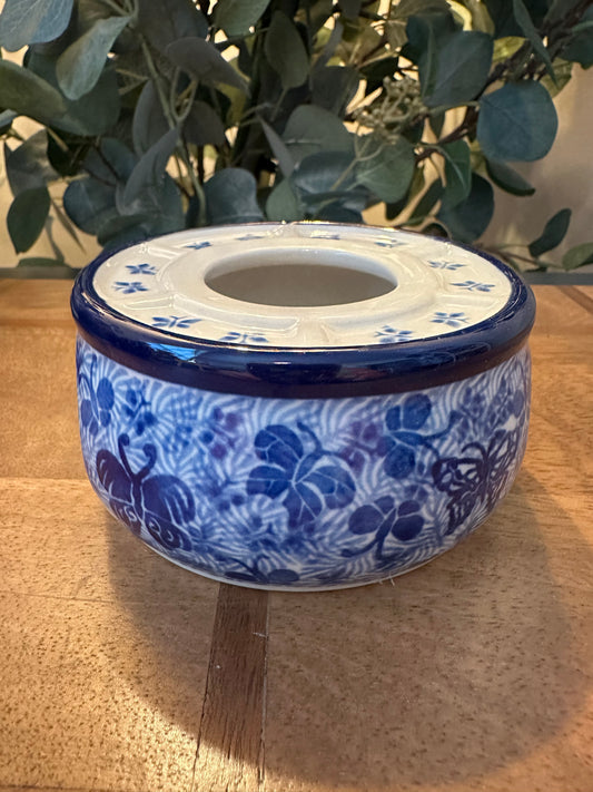 Ceramika Artystyczna Polish Pottery, Sapphire Butterfly, 4" Heater
