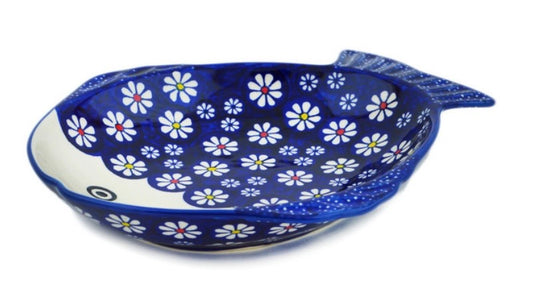 Manufaktura, Signature Unikat, Daisy Jazz, Fish Shaped Platter 10"