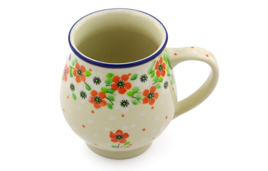 Ceramika Artystyczna Polish Pottery, Simple Scarlet, Bubble Mug