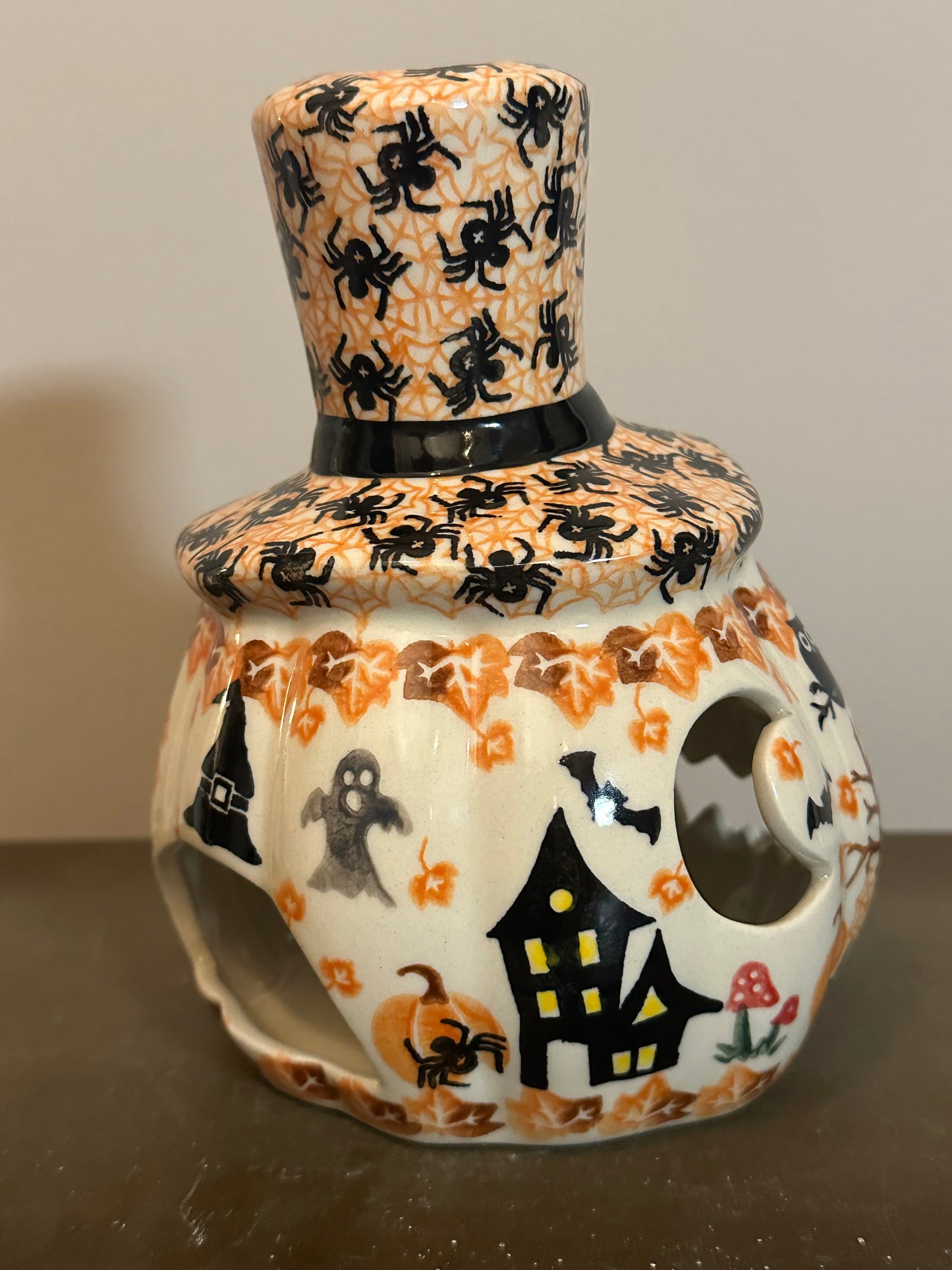 Vena Enchanted Pumpkin Jack'O'Lantern with Top Hat