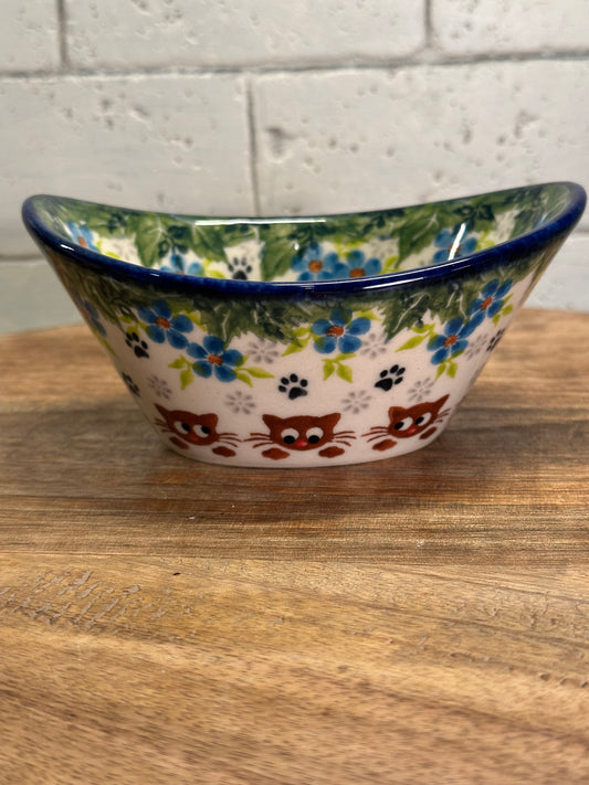 Kalich Polish Pottery, Art Level, Kitty Cat Tub Bowl