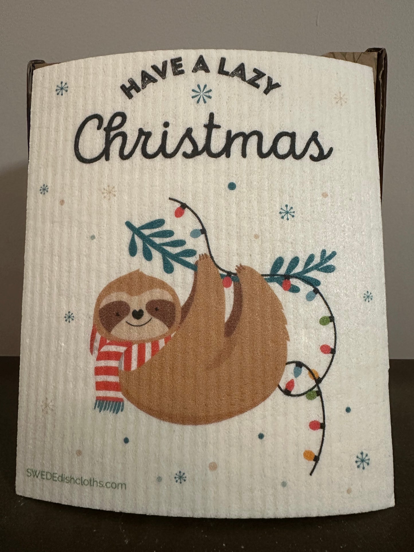 Swedish Dishcloth Christmas Sloth