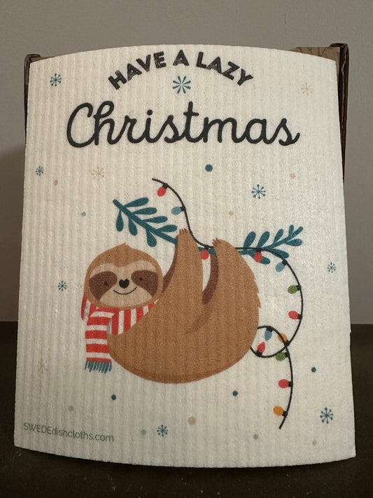 Swedish Dishcloth Christmas Sloth