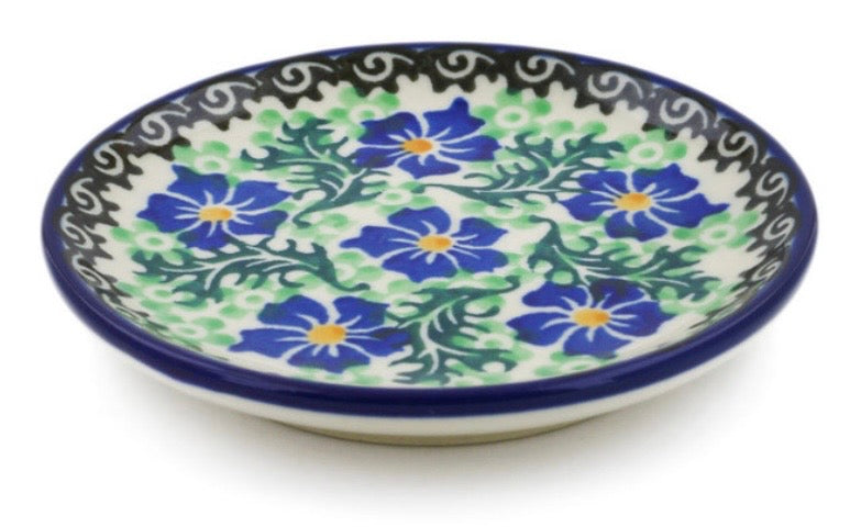 Ceramika Artystyczna, Swirling Emeralds, Coaster/Mini Plate