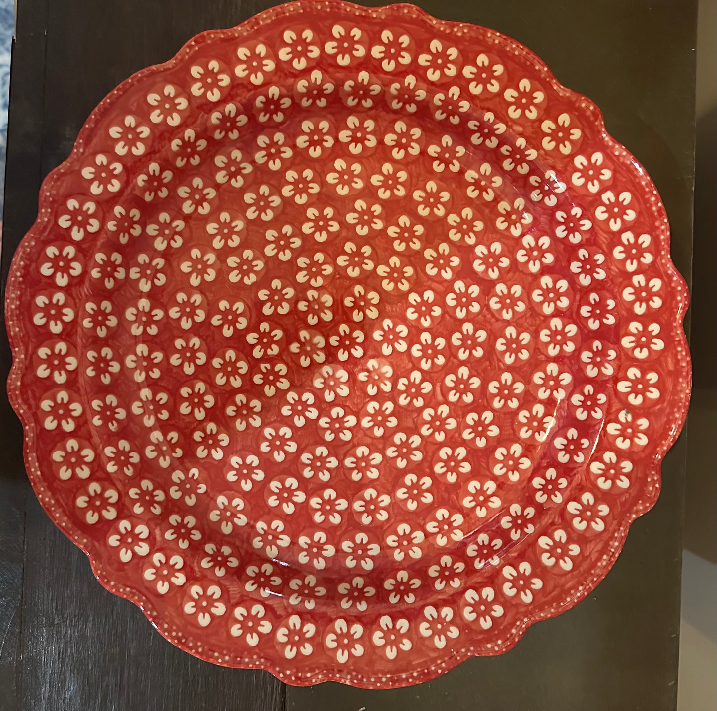 Manufaktura Red Blossom, Scalloped Platter