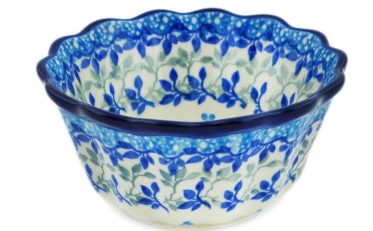 Ceramika Artystyczna, Blue Grove, Fluted Bowl