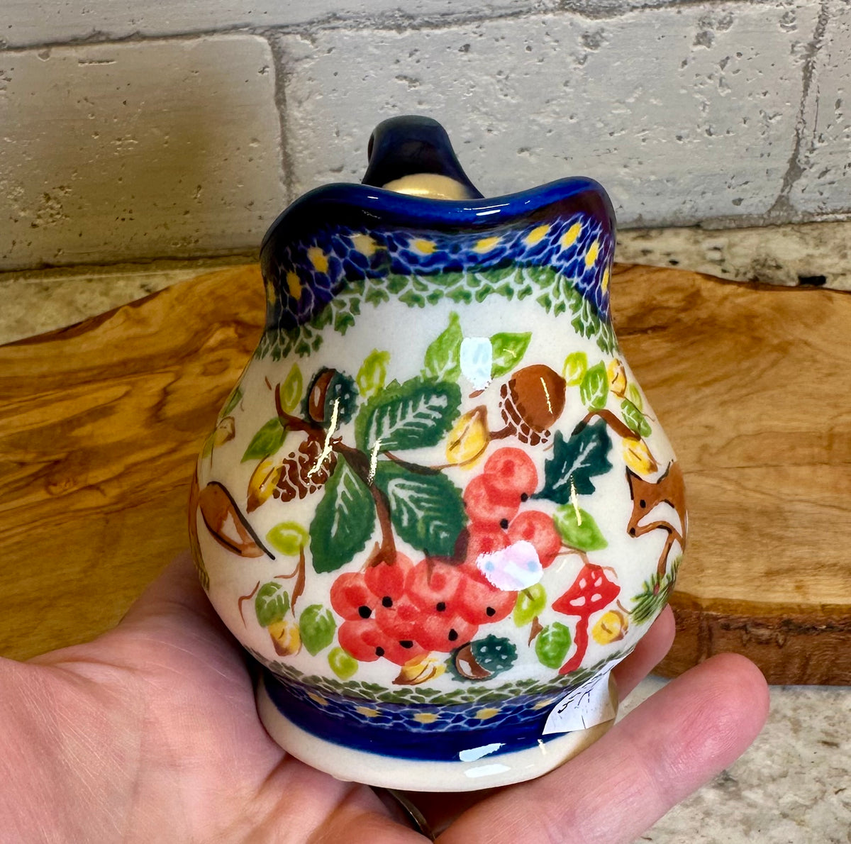 Kalich, A1, Fox, Berries and Acorn, Creamer/Small Pitcher 6 oz