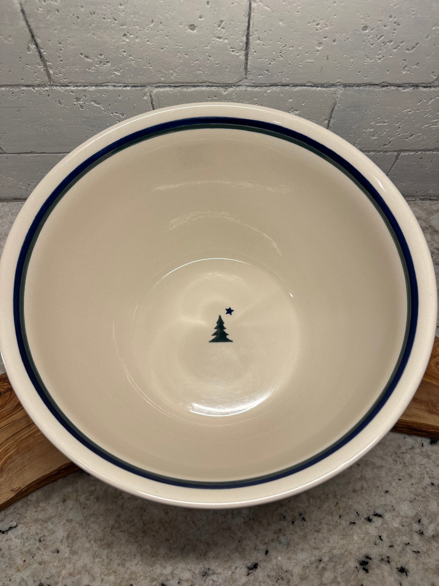 Zaklady Polish Pottery, Pine Forest, Large Mixing Bowl