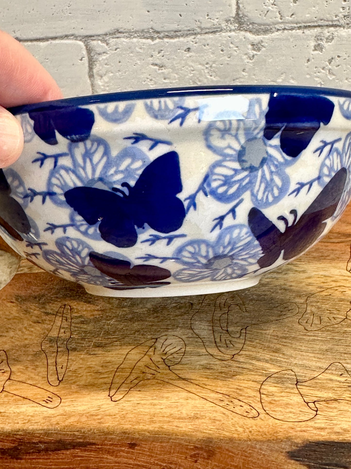 Manufaktura, Blue Butterfly, Bowl 6"