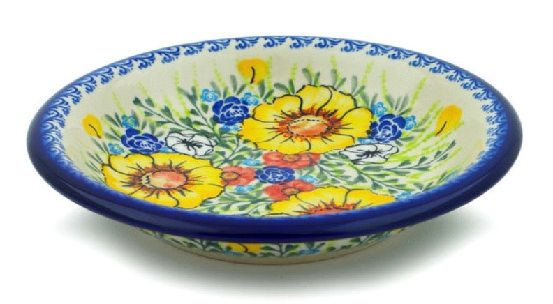 Ceramika Nina, Unikat Bright Blooms, Shallow/Pasta/Serving Bowl