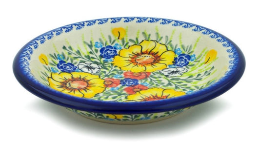 Ceramika Nina, Unikat Bright Blooms, Shallow/Pasta/Serving Bowl