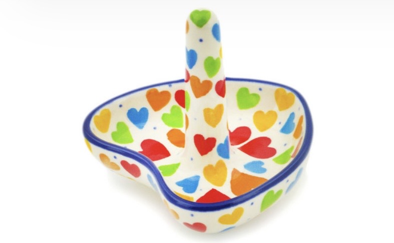 Ceramika Artystyczna, Unikat U4833,  In Love With Love, Ring Holder