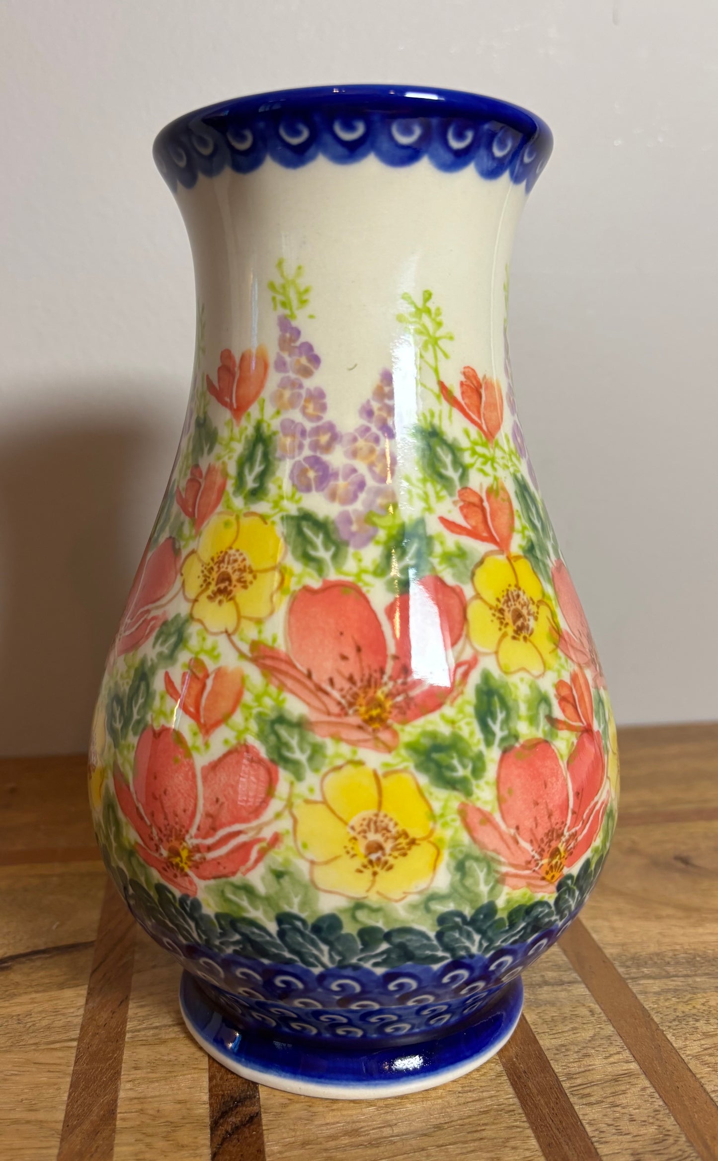 Kalich, Pink, Yellow, Lavendar Floral Vase