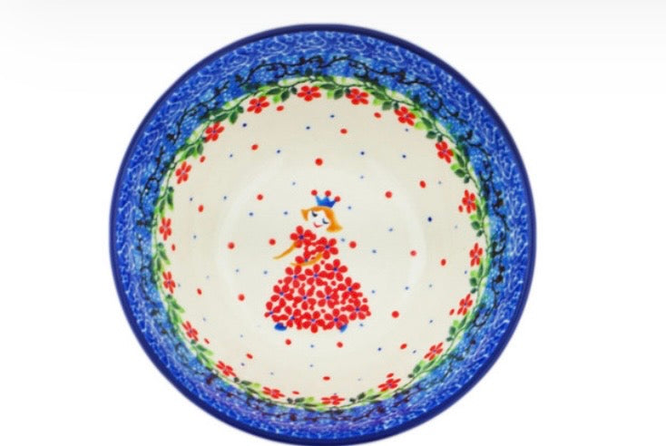 Ceramika Artystyczna, Princess In a Red Dress, Bowl 5.5"