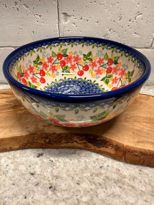 Kalich Polish Pottery, Art Level, Cherry Blossom, Bowl 6"