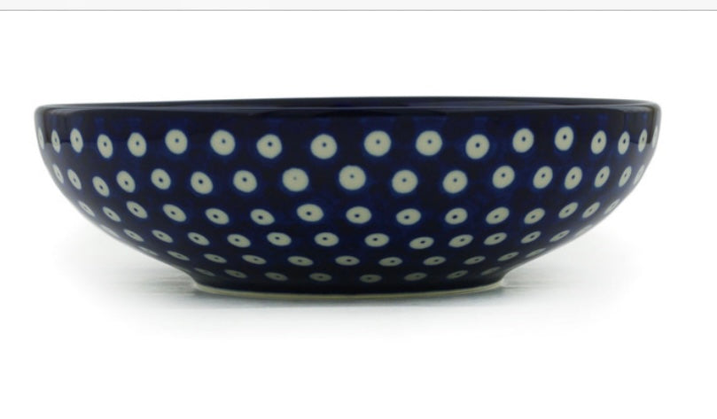 Ceramika Artystyczna Polish Pottery, Traditional Blue Eyes, Pasta/Serving Bowl