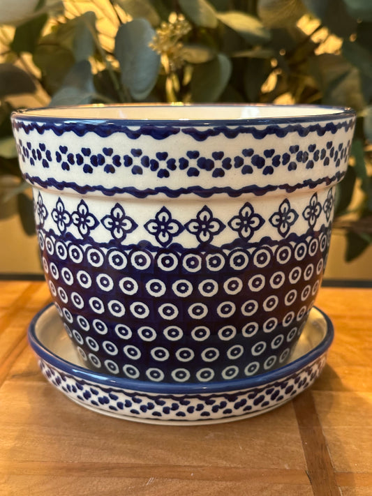 Manufaktura Polish Pottery,  Unikat, Lattice Large Planter
