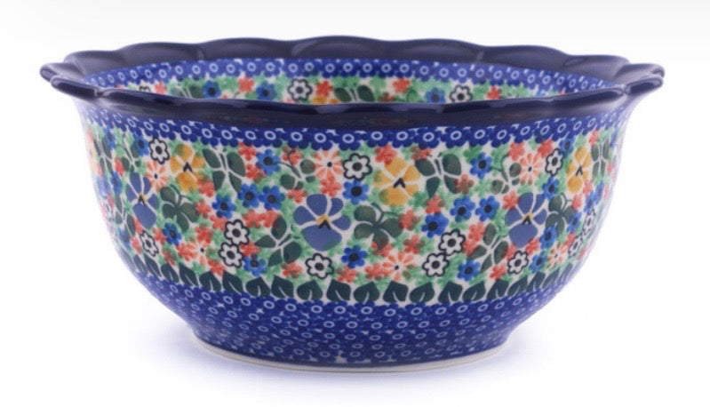 Ceramika Artystyczna, Unikat Spring Garden, Scalloped Bowl