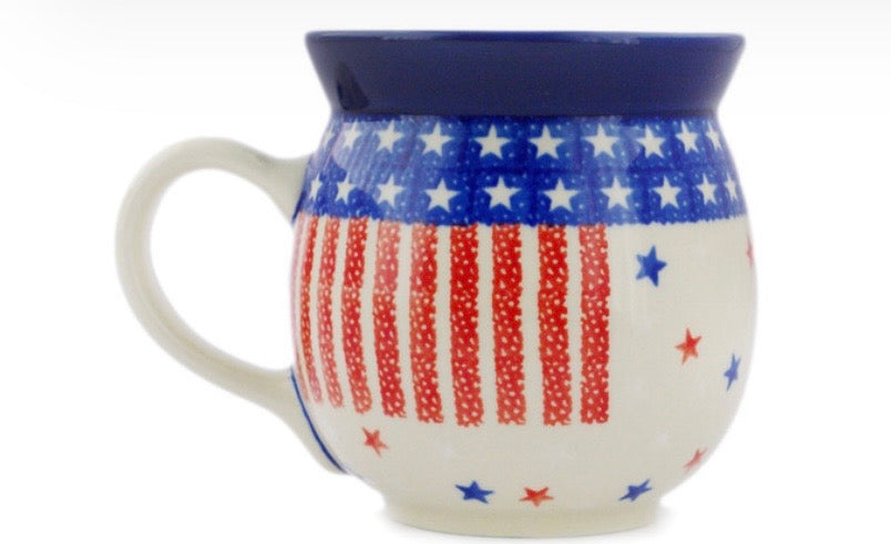 Ceramika Artystyczna, American Stars and Stripes, Large Bubble Mug