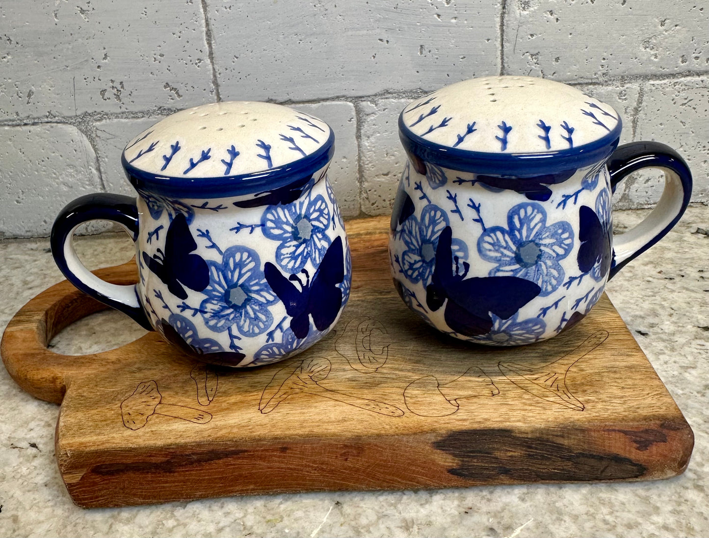 Manufaktura, Blue Butterfly, Salt & Pepper Set