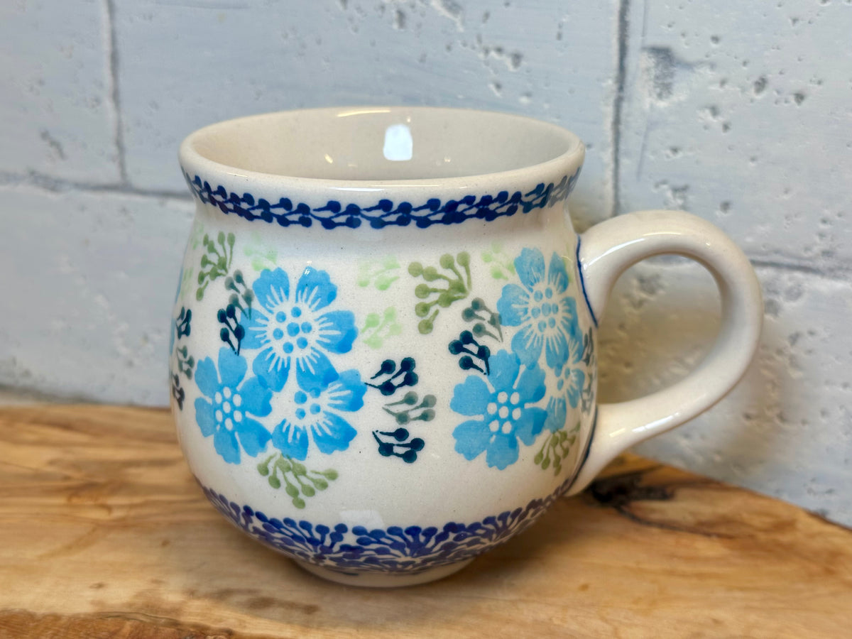 Manufaktura, Sky Blue Floral, Medium Bubble Mug