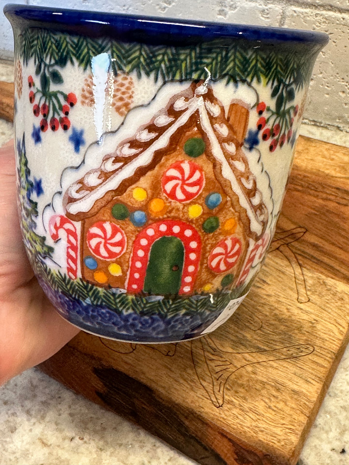 Kalich, Gingerbread House, Large Viking Straight Mug, 16 oz