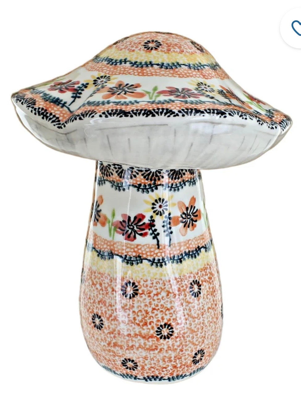 Vena, Marigold Large Mushroom Figurine