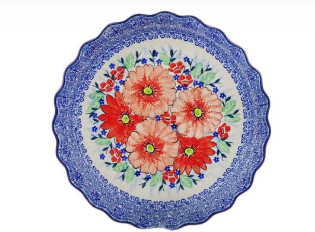 Ceramika Artystyczna, U5137 Peak Of Perfection, Fluted Pie Dish 10"
