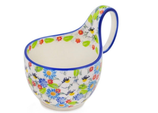 Ceramika Artystyczna, U5158 Anemone Flower Garden, Loop Mug/Bowl