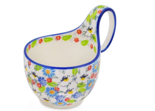 Ceramika Artystyczna, U5158 Anemone Flower Garden, Loop Mug/Bowl