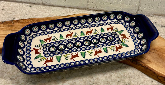 Zaklady, Reindeer Pine Bread Tray with Handles
