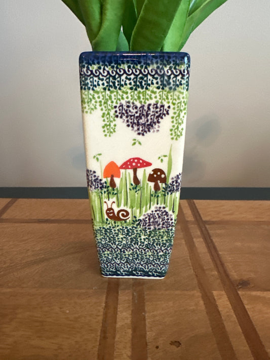 Galia Polish Pottery Mushroom and Snail Vase