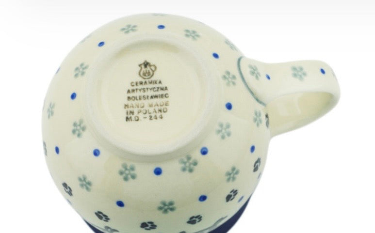 Ceramika Artystyczna, Playing Pups, Medium Bubble Mug 12 oz