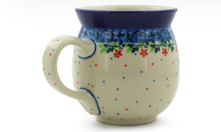 Ceramika Artystyczna, Princess In A Red Dress, Large Bubble Mug 16 oz