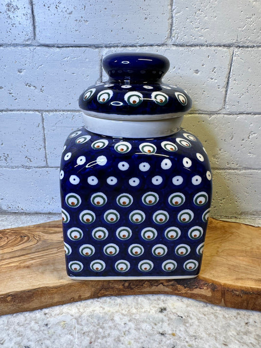 Zaklady Polish Pottery, Private Eyes, Container with Lid