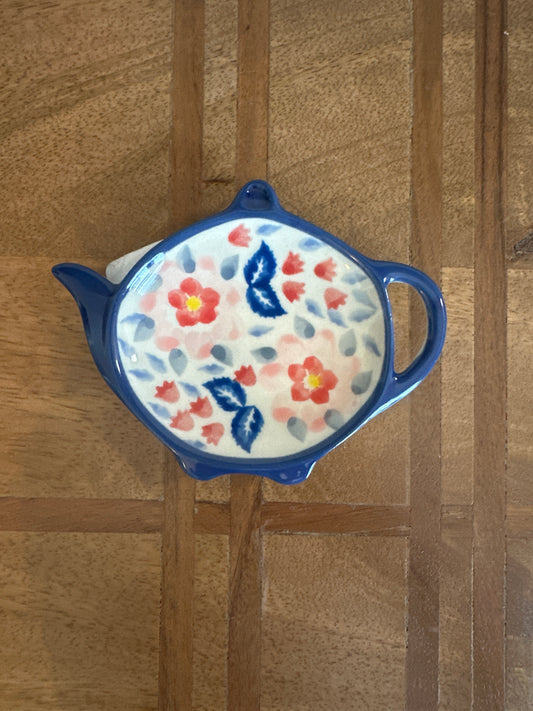 Manufaktura Polish Pottery Calico Tea Bag Caddy